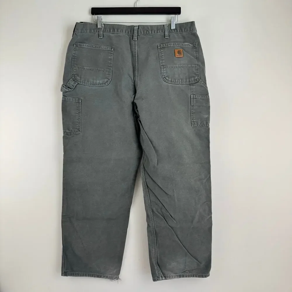 Carhartt Pants Men's 42x32 (Act 40x30) B11 MOS Dungaree Carpenter Canvas Read